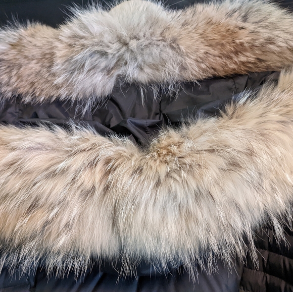 Dawn Levy Full Length Down Fur Hooded Winter Coat - Picture 4 of 8